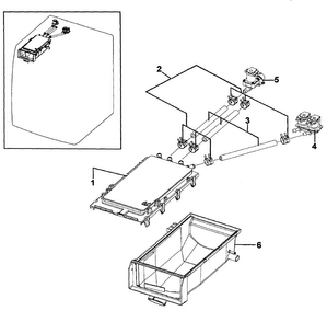 Drawer Housing Diagram and Parts List for WF219ANW XAA-0000 Samsung Washer