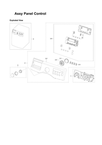 Control Panel Assembly Diagram and Parts List for WF331ANR XAA-03 Samsung Washer