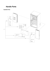 Handle Parts Diagram and Parts List for RF28R6201SR AA-51 Samsung Refrigerator