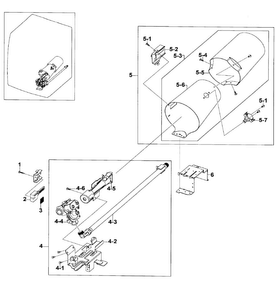 Heater Assy Diagram and Parts List for DV520AGP XAA-0004 Samsung Dryer