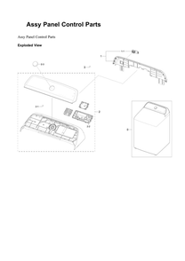 Control Panel Assembly Diagram and Parts List for WA50R5200AV A4-00 Samsung Washer