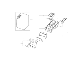 Drawer Diagram and Parts List for WF338AAW XAA-01 Samsung Washer