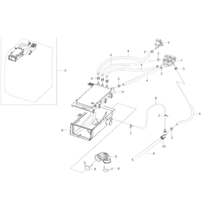 Housing Drawer Diagram and Parts List for WF45K6500AW A2-0000 Samsung Washer