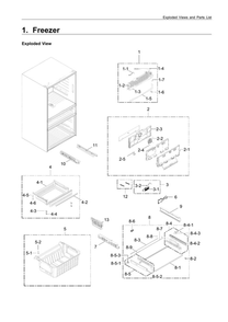 Freezer Parts Diagram and Parts List for RF23M8070SR AA-03 Samsung Refrigerator