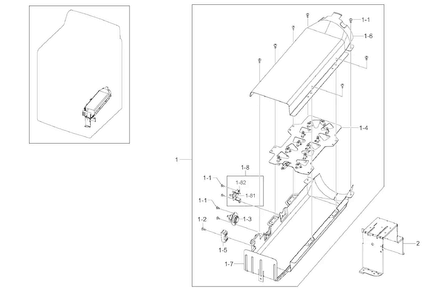 Duct Heater Diagram and Parts List for DV456EWHDSU AA-0000 Samsung Dryer
