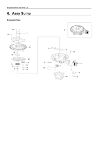 Sump Assembly Diagram and Parts List for DW80R5060US AA-00 Samsung Dishwasher