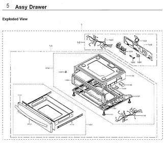 Part Location Diagram of DG94-00608C Samsung Assembly SHIELD DRAWER;NX58H