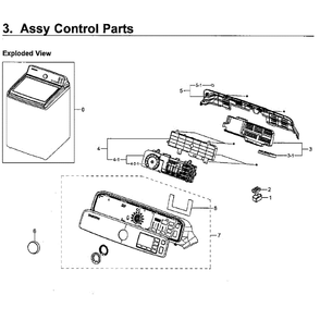 Part Location Diagram of DC82-01519J Samsung Semi Cover Assembly