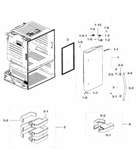 Right Door Diagram and Parts List for RF28HFEDTSR AA-0004 Samsung Refrigerator