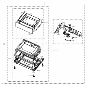 Assembly Drawer Diagram and Parts List for NX58K9850SG (AA)(0002) Samsung Range