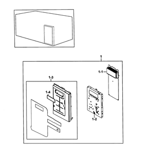 Control Assembly Diagram and Parts List for SMH9151WE XAA-0000 Samsung Microwave