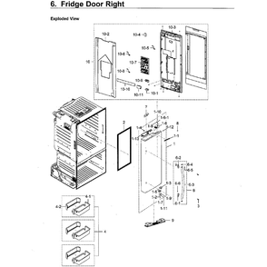 Part Location Diagram of DA97-17255A Samsung Door Shelf Bin (Middle)