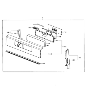 Control Box Diagram and Parts List for NX58F5500SS AA-00 Samsung Range