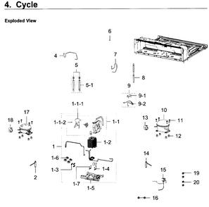 Cycle Diagram and Parts List for RF23J9011SG AA-0002 Samsung Refrigerator