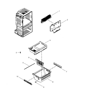 Freezer Diagram and Parts List for RF4267HARS XAA-01 Samsung Refrigerator