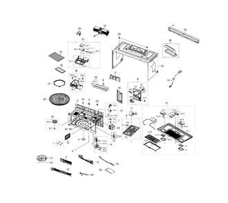 Main Assy Diagram and Parts List for ME21H9900AS AA-0000 Samsung Microwave