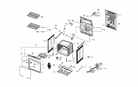 Part Location Diagram of DG68-00460A Samsung MANUAL-INSTRUCTION;NE594