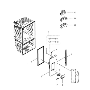 Left Door Diagram and Parts List for RFG297HDRS XAA-01 Samsung Refrigerator