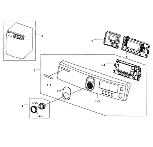 Part Location Diagram of DC97-14544B Samsung Assembly S.PANEL CONTROL;DV4