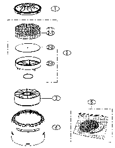 Filter assy Diagram and Parts List for 40139035  Samsung Upright Vacuum