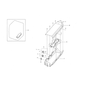 Heater Duct Diagram and Parts List for DVE45N5300W A3-00 Samsung Dryer