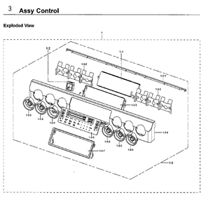 Control Diagram and Parts List for NX58H9500WS AA-01 Samsung Range