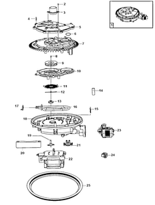 Pump Assy Diagram and Parts List for DMT400RHB XAA Samsung Dishwasher