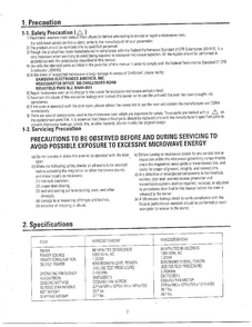Precautions/specifications Diagram and Parts List for MW6330T XAA Samsung Microwave