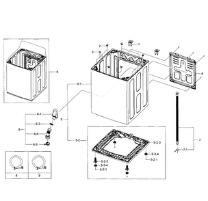 Part Location Diagram of DC97-16761A Samsung Assembly S.FRAME;ORCA WASHER