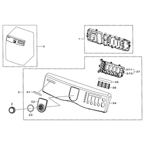 Part Location Diagram of DC64-01871A Samsung Window