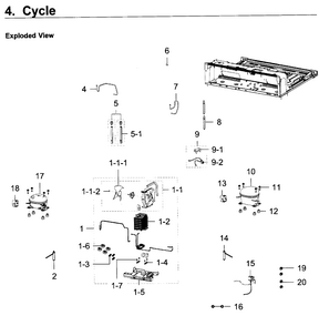 Cycle Diagram and Parts List for RF23J9011SG AA-0002 Samsung Refrigerator