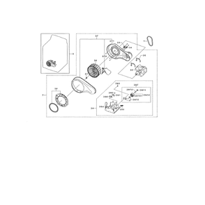 Motor Duct Diagram and Parts List for DV476GTHAWR A1-01 Samsung Dryer
