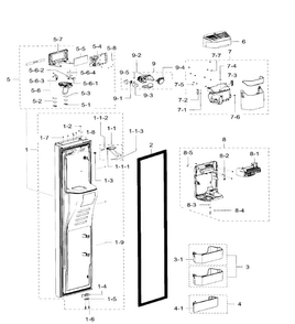 Part Location Diagram of DA97-14705G Samsung Assembly COVER DISPENSER-SUB