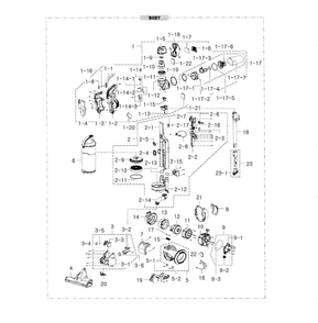 Body Diagram and Parts List for VU12F70SHBC AA-0000 Samsung Upright Vacuum