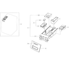Drawer Diagram and Parts List for WF56H9100AW A2-0001 Samsung Washer