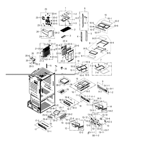 Fridge Diagram and Parts List for RF23HCEDTSR (AA)(0004) Samsung Refrigerator