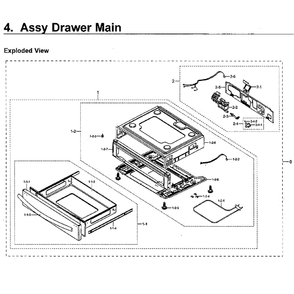 Drawer Diagram and Parts List for NX58M6650WG AA-00 Samsung Range