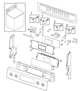 Control Assy Diagram and Parts List for NE595R0ABBB AA-0000 Samsung Range