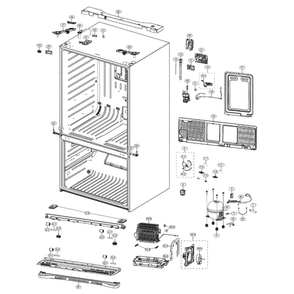 Cabinet Diagram and Parts List for RF4287HAWP XAA-00 Samsung Refrigerator
