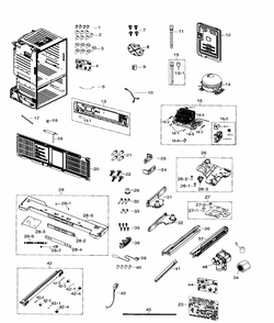 Cabinet Diagram and Parts List for RF26HFENDBC AA-0000 Samsung Refrigerator