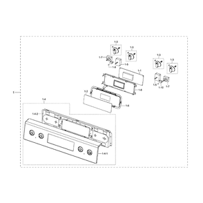 Control Diagram and Parts List for NE594R0ABSR AA-00 Samsung Range