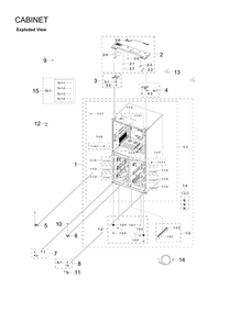Part Location Diagram of DA61-13377B Samsung Middle Hinge (Right)