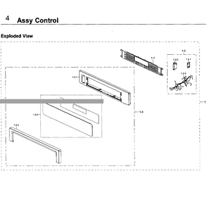 Control Assembly Diagram and Parts List for NV51K6650SG AA-0000 Samsung Wall Oven