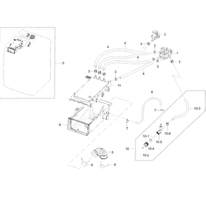 Housing Drawer Diagram and Parts List for WF45H6300AW A2-0000 Samsung Washer
