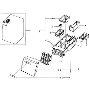 Drawer Assembly Diagram and Parts List for WF331ANR XAA-04 Samsung Washer