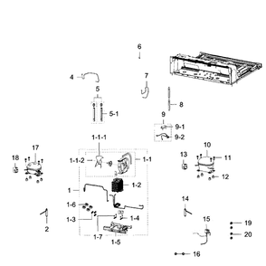 Cycle Diagram and Parts List for RF23J9011SR AA-03 Samsung Refrigerator