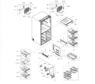 Freezer Diagram and Parts List for RF34H9950S4 AA-0001 Samsung Refrigerator