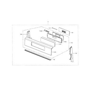 Control Panel Diagram and Parts List for NX58F5700WS AA-03 Samsung Range