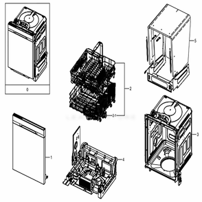 Part Location Diagram of DD82-01346E Samsung Door Assembly