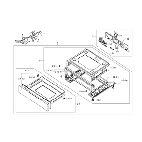 Drawer Diagram and Parts List for NX58F5500SB AA-0000 Samsung Range